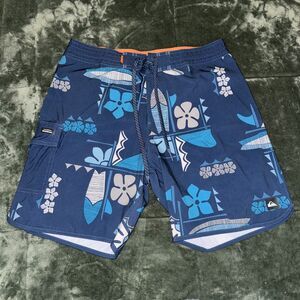 Quiksilver Waterman Board Short Men's 32 Legends Ensign Blue Drawstring Swimwear
